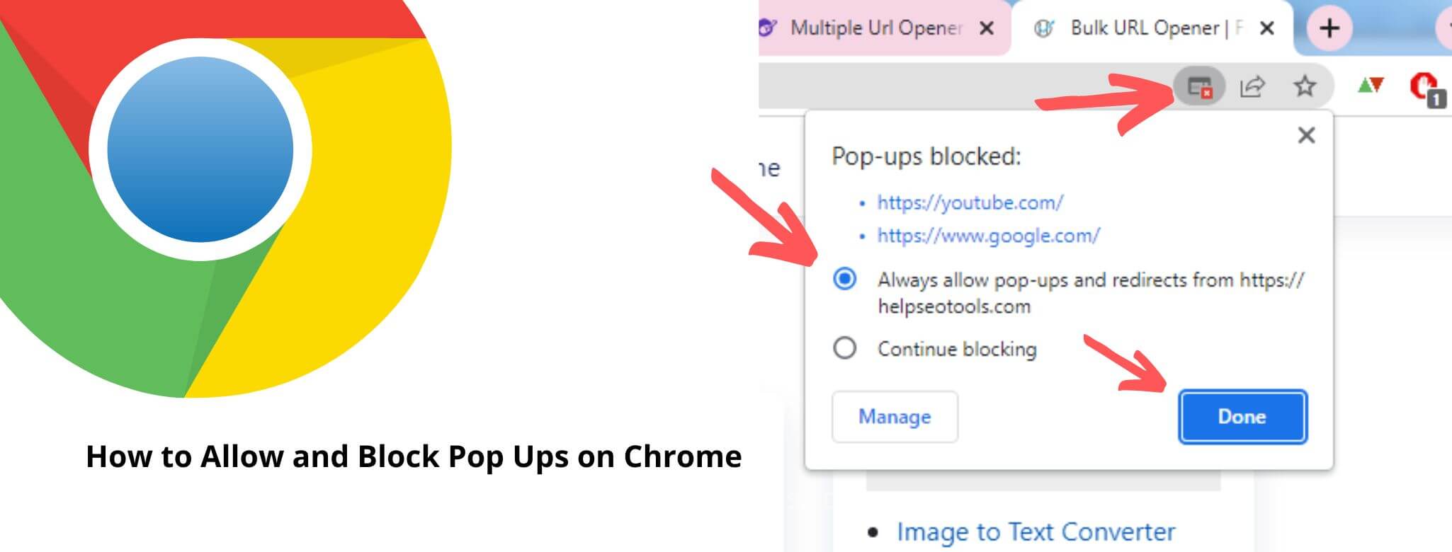 enable popups