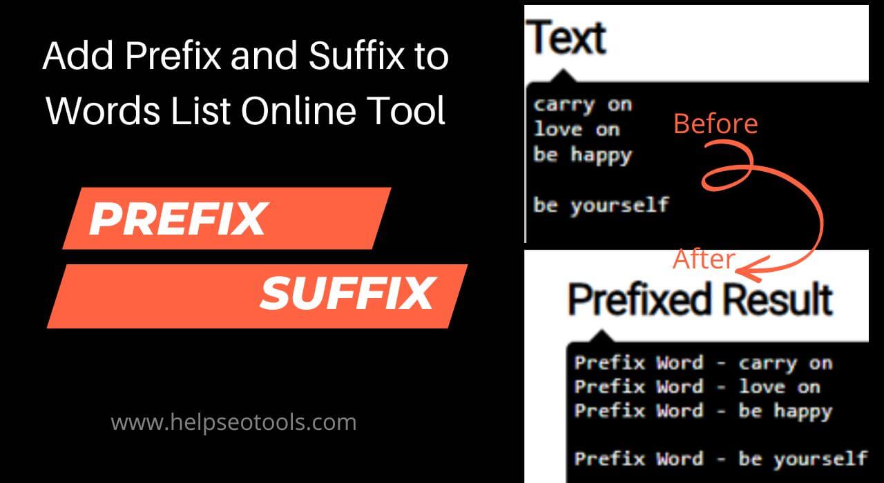 Add Prefix and Suffix