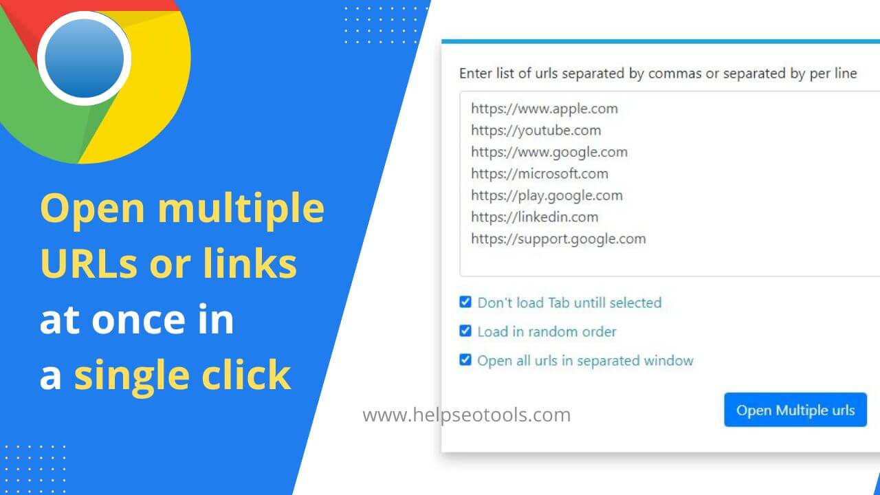 open multiple urls or Bulk url opener 